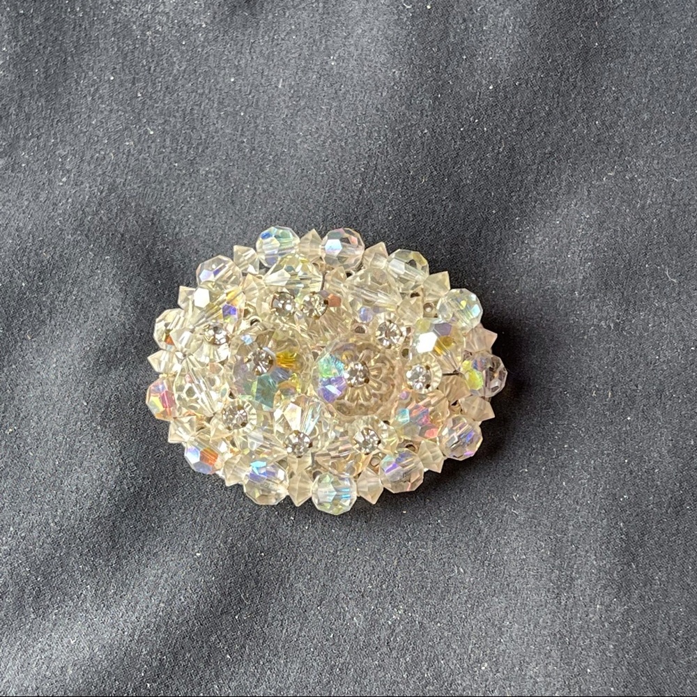 Vintage crystal brooch